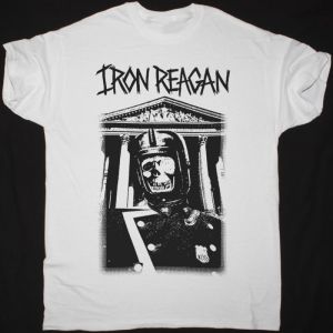 IRON REAGAN REWIND BLACK INK NEW WHITE T-SHIRT