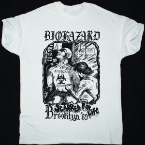 BIOHAZARD SCARRED FOR LIFE NEW WHITE T-SHIRT