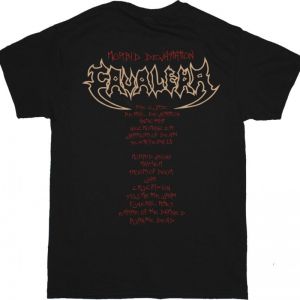 CAVALERA MORBID DEVASTATION TRACK LIST NEW BLACK T SHIRT
