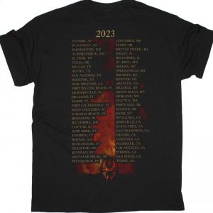 SOULFLY GAS MASK 2023 TOUR NEW BLACK T SHIRT