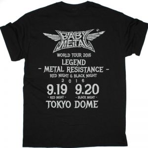 BABYMETAL TOKYO DOME 2016 NEW BLACK T-SHIRT