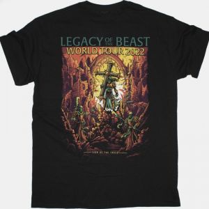 IRON MAIDEN THE WRITING ON THE WALL 2022 TOUR NEW BLACK T-SHIRT