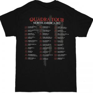 SEPULTURA QUADRA TOUR 2022 NEW BLACK T SHIRT