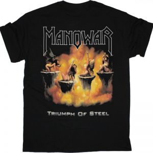 MANOWAR TRIUMPH OF STEEL  NEW BLACK T-SHIRT