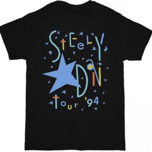 STEELY DAN TOUR 1994 NEW BLACK T SHIRT
