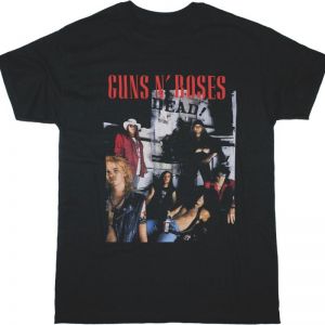 GUNS N ROSES BAND HERE TODAY GONE TO HELL NEW BLACK T-SHIRT