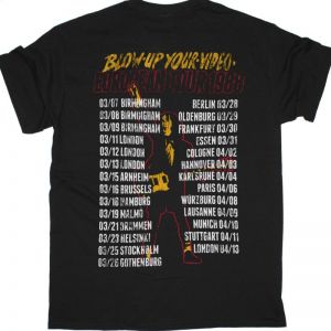 AC DC BLOW UP YOU VIDEO EUROPEAN TOUR AC/DC NEW BLACK T-SHIRT