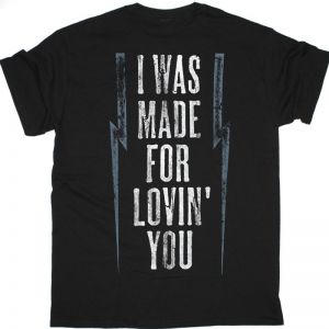 KISS I WAS MADE FOR LOVIN' YOU NEW BLACK T-SHIRT
