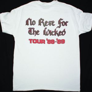 OZZY OSBOURNE NO REST FOR THE WICKED TOUR NEW WHITE T-SHIRT