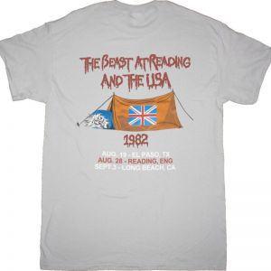 IRON MAIDEN THE BEAST AT READING AND USA NEW GREY T-SHIRT