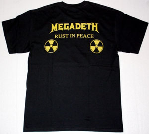 MEGADETH RUST IN PEACE'90  NEW BLACK T-SHIRT