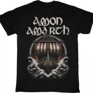 AMON AMARTH WE RULE THE WAVES NEW BLACK T-SHIRT