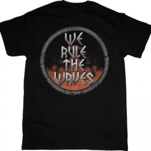 AMON AMARTH WE RULE THE WAVES NEW BLACK T-SHIRT
