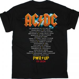 AC DC ANGUS GIBSON PWR UP TOUR AC/DC NEW BLACK T-SHIRT