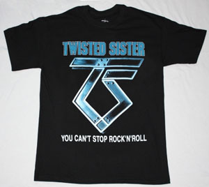 TWISTED SISTER YOU CAN'T STOP ROCK 'N' ROLL'83 NEW BLACK T-SHIRT