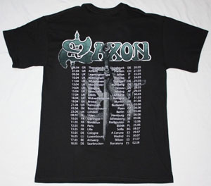 SAXON CALL TO ARMS WORLD TOUR 2011 NEW BLACK T-SHIRT