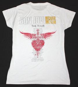 BON JOVI BECAUSE WE CAN THE TOUR EUROPE 2013 NEW WHITE LADY T-SHIRT