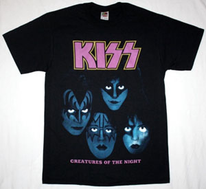 KISS CREATURES OF THE NIGHT'82 NEW BLACK T-SHIRT