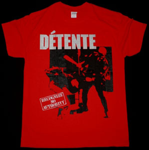 DETENTE RECOGNIZE NO AUTHORITY NEW RED T-SHIRT