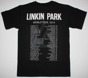 LINKIN PARK UNTIL IT'S GONE / WORLD TOUR 2014 NEW BLACK T-SHIRT