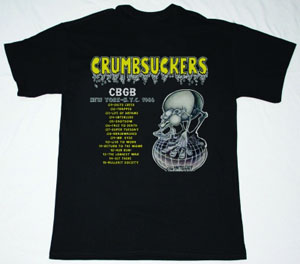 CRUMBSUCKERS CAVE DEMO / CBGB'S DEMO NEW BLACK T-SHIRT