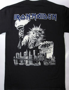 IRON MAIDEN SOMEWHERE BACK IN TIME-2 NEW BLACK T-SHIRT