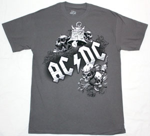 AC DC BELLS AC/DC NEW GREY T-SHIRT