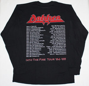 DOKKEN TOOTH AND NAIL'84 NEW BLACK LONG SLEEVE T-SHIRT