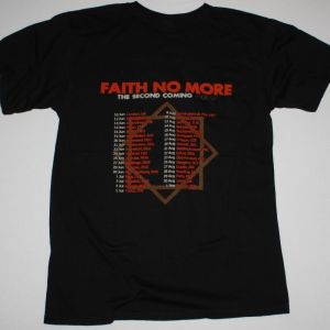 FAITH NO MORE THE SECOND COMING TOUR NEW BLACK T-SHIRT