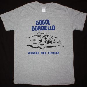 GOGOL BORDELLO SEEKERS AND FINDERS NEW SPORT GREY T-SHIRT