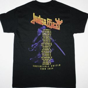 JUDAS PRIEST INVINCIBLE SHIELD TOUR 2024 NEW BLACK T-SHIRT