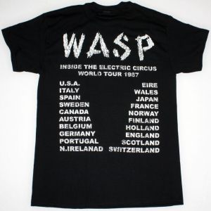 W.A.S.P. INSIDE THE ELECTRIC CIRCUS NEW BLACK T-SHIRT
