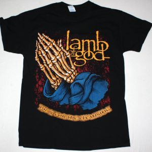 LAMB OF GOD PRAY FOR THE CLEANSING NEW BLACK T-SHIRT
