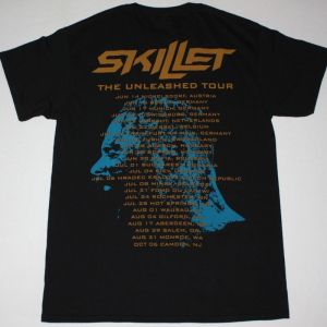 SKILLET THE UNLEASHED TOUR T SHIRT NEW BLACK T-SHIRT