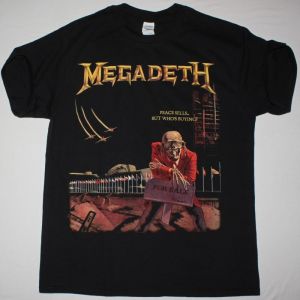 MEGADETH PEACE SELLS BUT WHO'S BUYING 1986 NEW BLACK T-SHIRT
