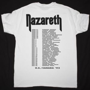 NAZARETH NO JIVE TOUR NEW WHITE T SHIRT