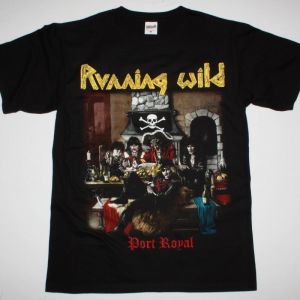 RUNNING WILD PORT ROYAL'88 NEW BLACK T-SHIRT