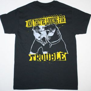 DROPKICK MURPHYS THE BOYS ARE BACK AND THEY'RE LOOKING FOR TROUBLE NEW BLACK T SHIRT