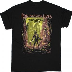 IRON MAIDEN WRATHCHILD RUE MORGUE 2025 TOUR TEE NEW BLACK T-SHIRT