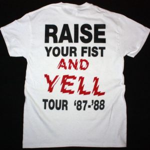 ALICE COOPER RAISE YOUR FIST AND YELL TOUR NEW WHITE T-SHIRT