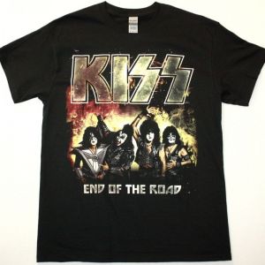 KISS END OF THE ROAD TOUR 2020 NEW BLACK T-SHIRT