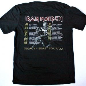 IRON MAIDEN LEGACY OF THE BEAST TOUR EUROPE 22 NEW BLACK T SHIRT