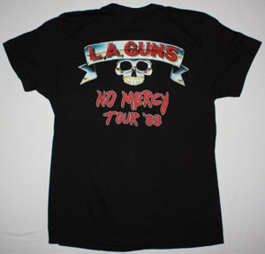 L.A. GUNS NO MERCY TOUR NEW BLACK TSHIRT
