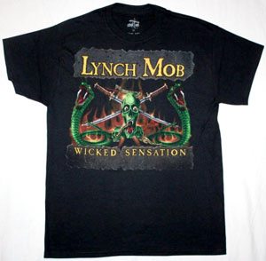 LYNCH MOB WICKED SENSATION '90  NEW BLACK T-SHIRT