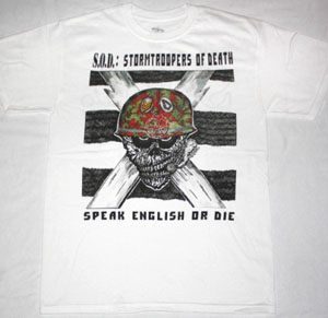 S.O.D. STORMTROOPERS OF DEATH'85  WHITE NEW T-SHIRT