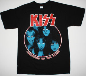 KISS CREATURES OF THE NIGHT ANNIVERSARY TOUR 1983 NEW BLACK T-SHIRT
