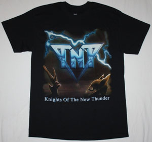 TNT KNIGHTS OF THE NEW THUNDER'84  NEW BLACK T-SHIRT