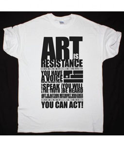 NINE INCH NAILS ART IS RESISTANCE NEW WHITE T SHIRT
